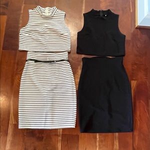 2 pencil skirt sets with matching top